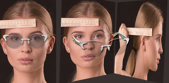 Женские очки из золота по индивидуальному заказу фото